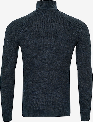 Rusty Neal Pullover mit stilvollem Rollkragen in Blau