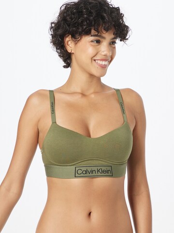 Calvin Klein Underwear Bralette Bra in Green: front