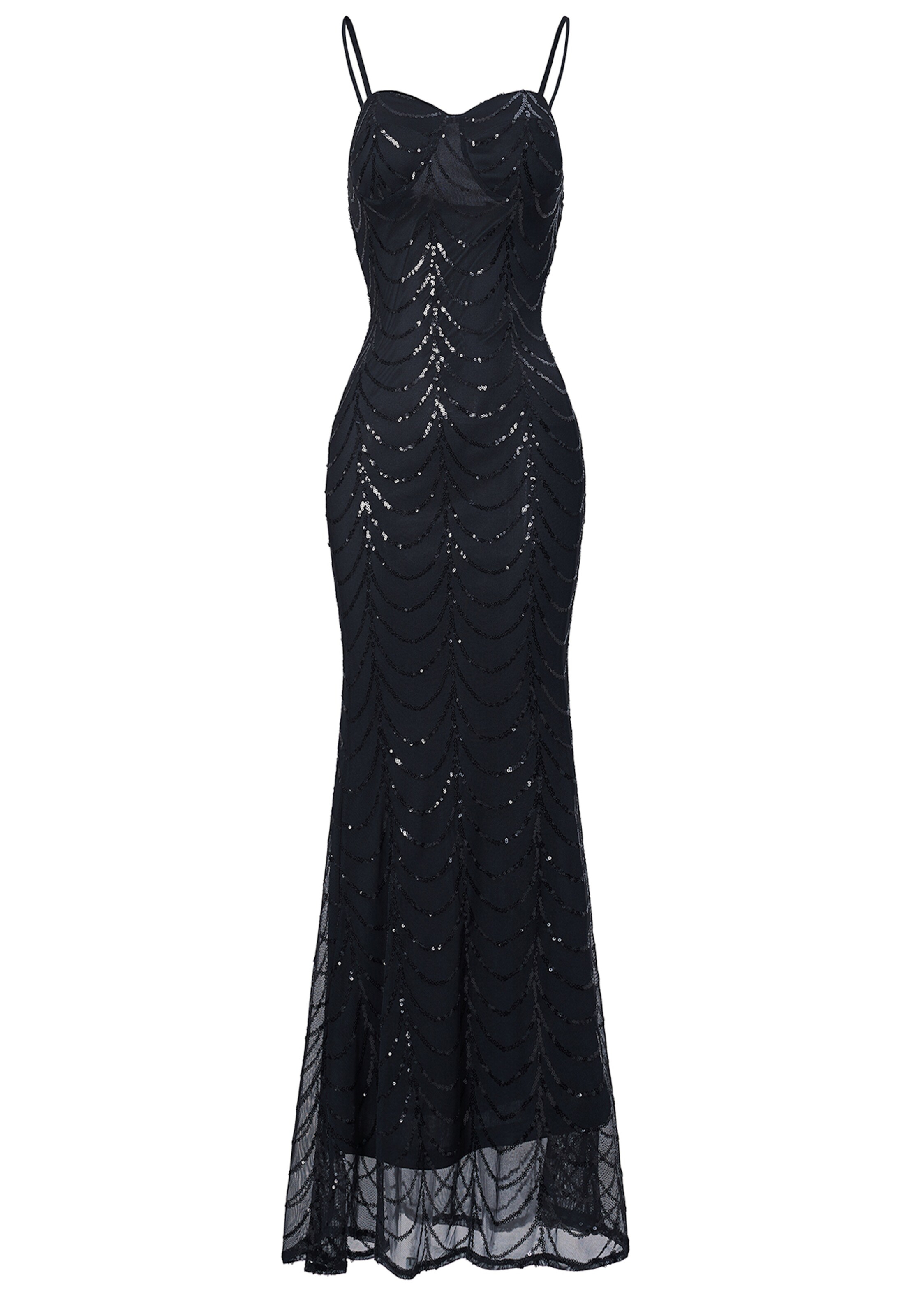 Moda Minx Abendkleid 'Kaz' in Schwarz: Vorderseite