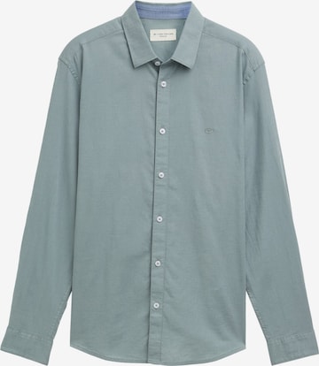 TOM TAILOR Button Up Shirt in Green: front