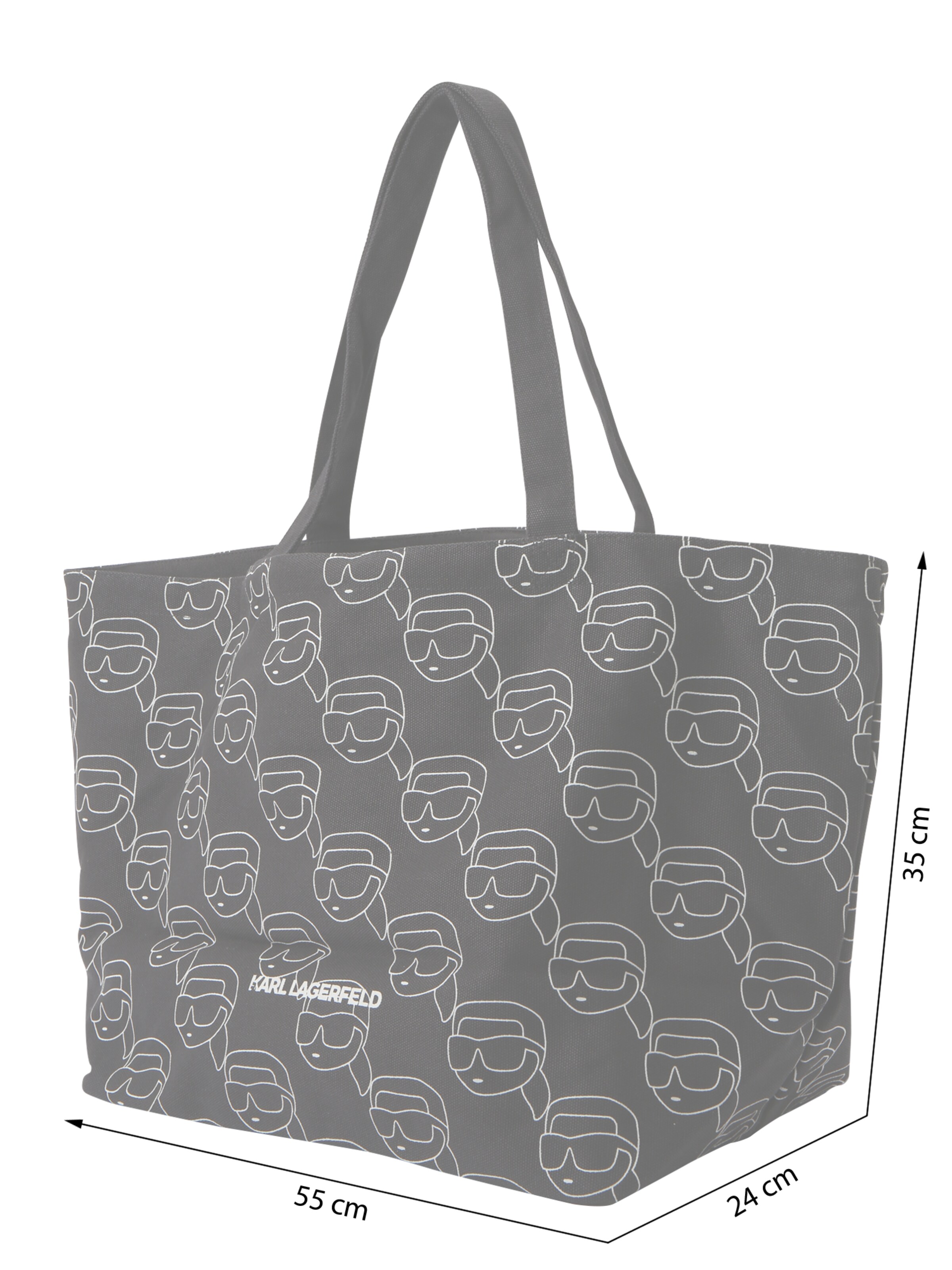 Karl Lagerfeld Μεγάλη τσάντα 'IKON' σε μαύρο