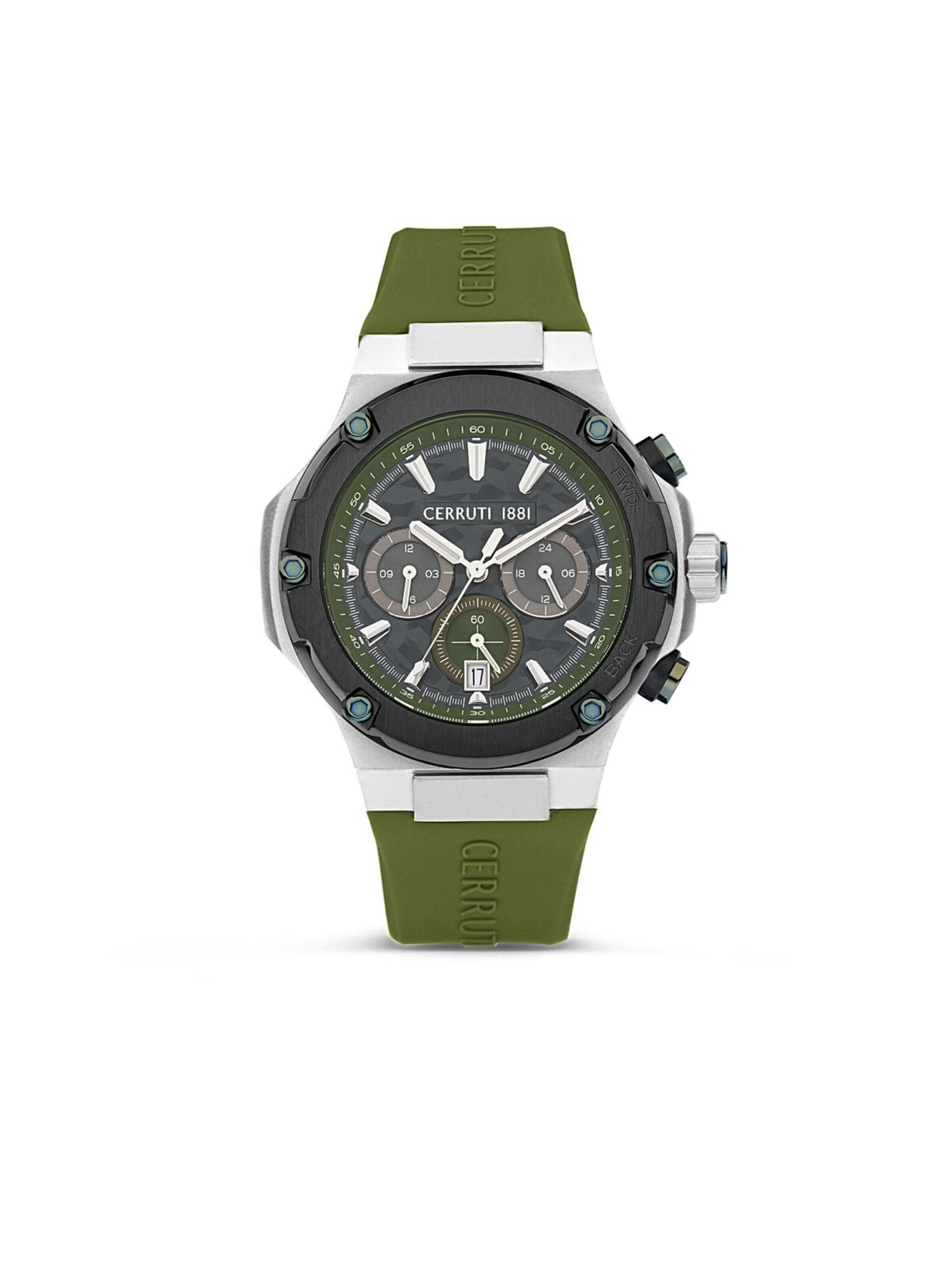 Montre à affichage analogique 'Lucardo' CERRUTI 1881 en vert : devant
