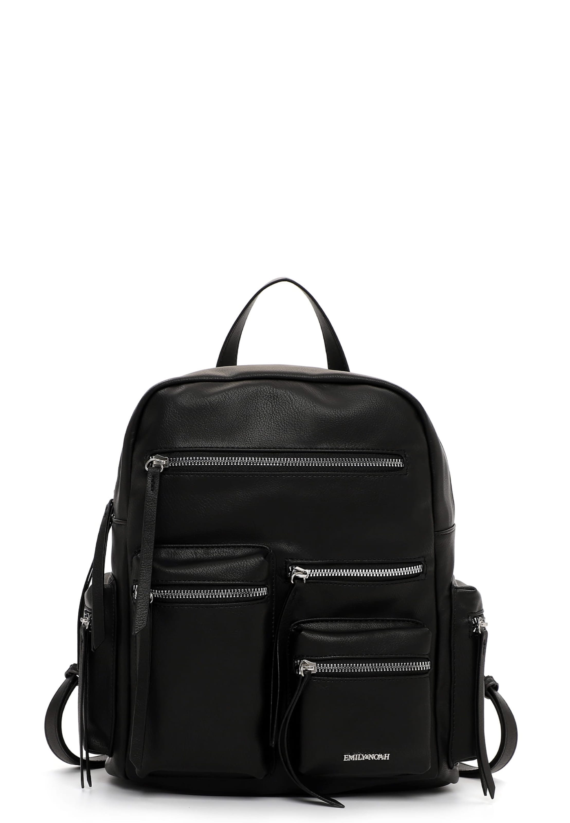 Emily & Noah Rucksack in Schwarz: Vorderseite