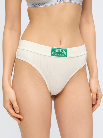 String Calvin Klein Underwear en blanc : devant