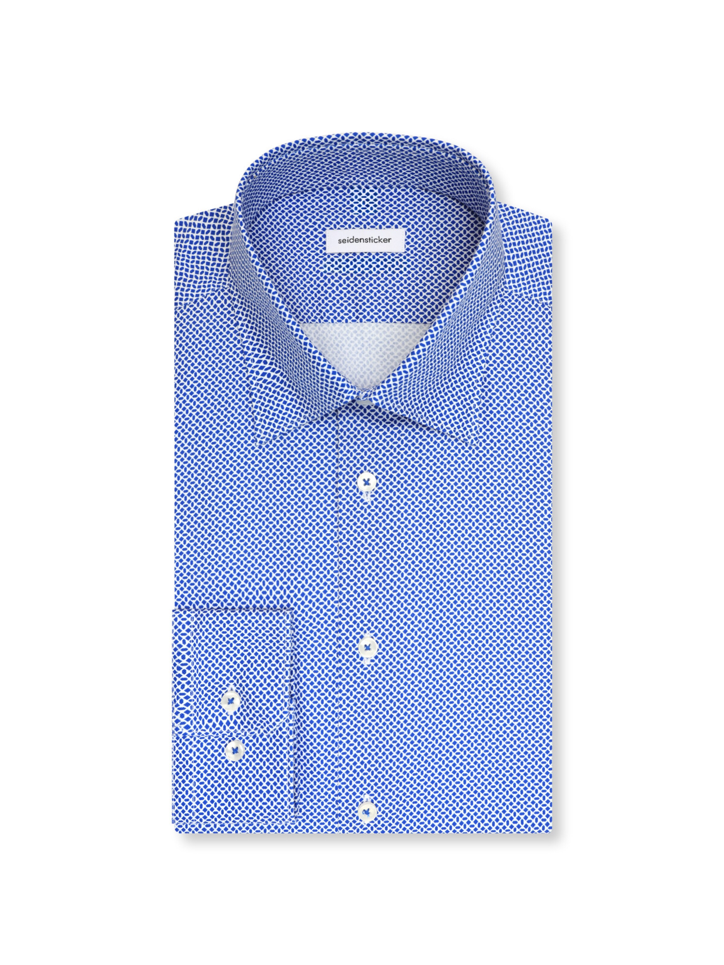 Coupe regular Chemise business 'Schwarze Rose' SEIDENSTICKER en bleu