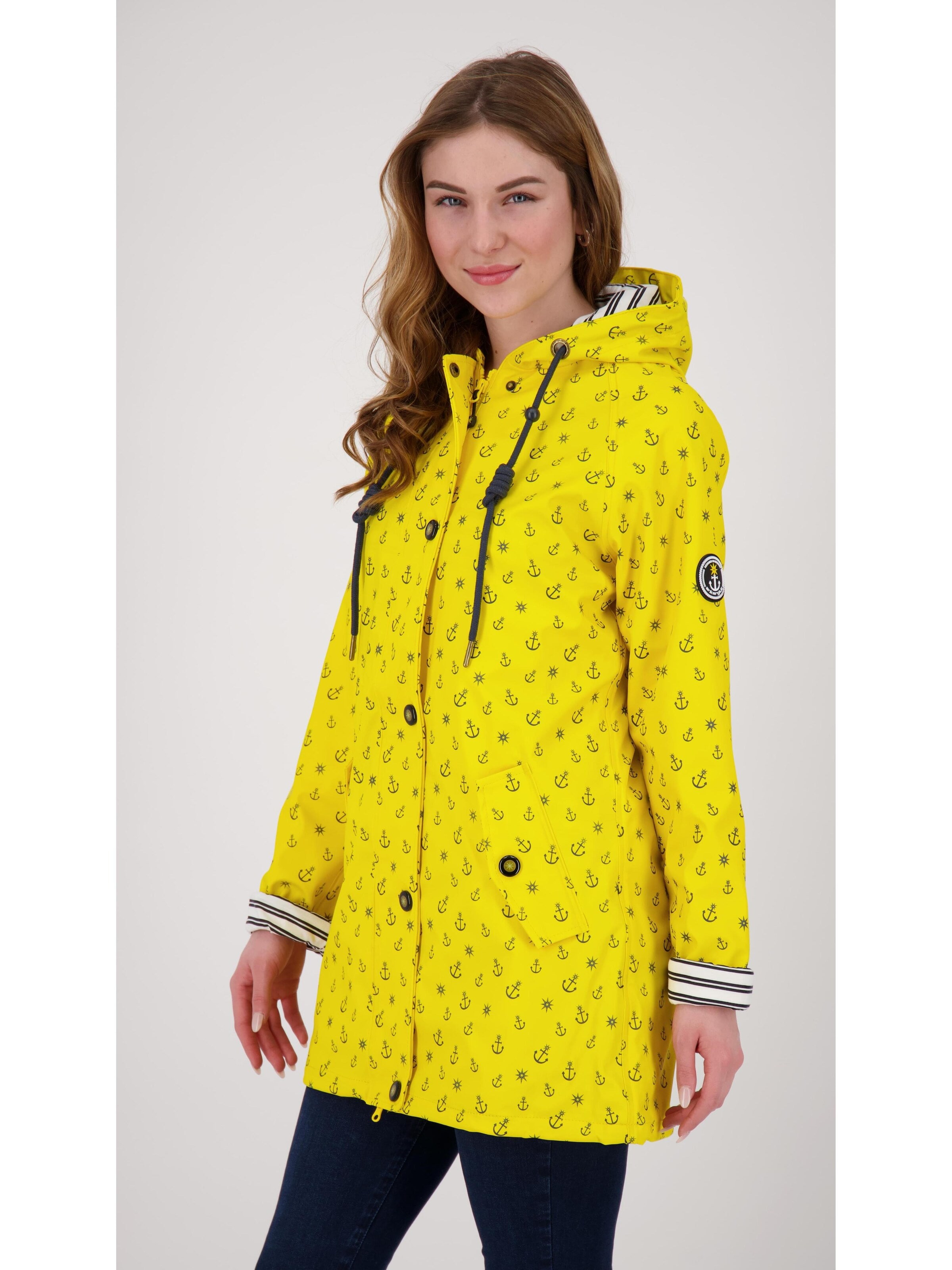 Parka di mezza stagione 'Friesennerz ANKERGLUTZAUBER' di ankerglut in giallo: frontale