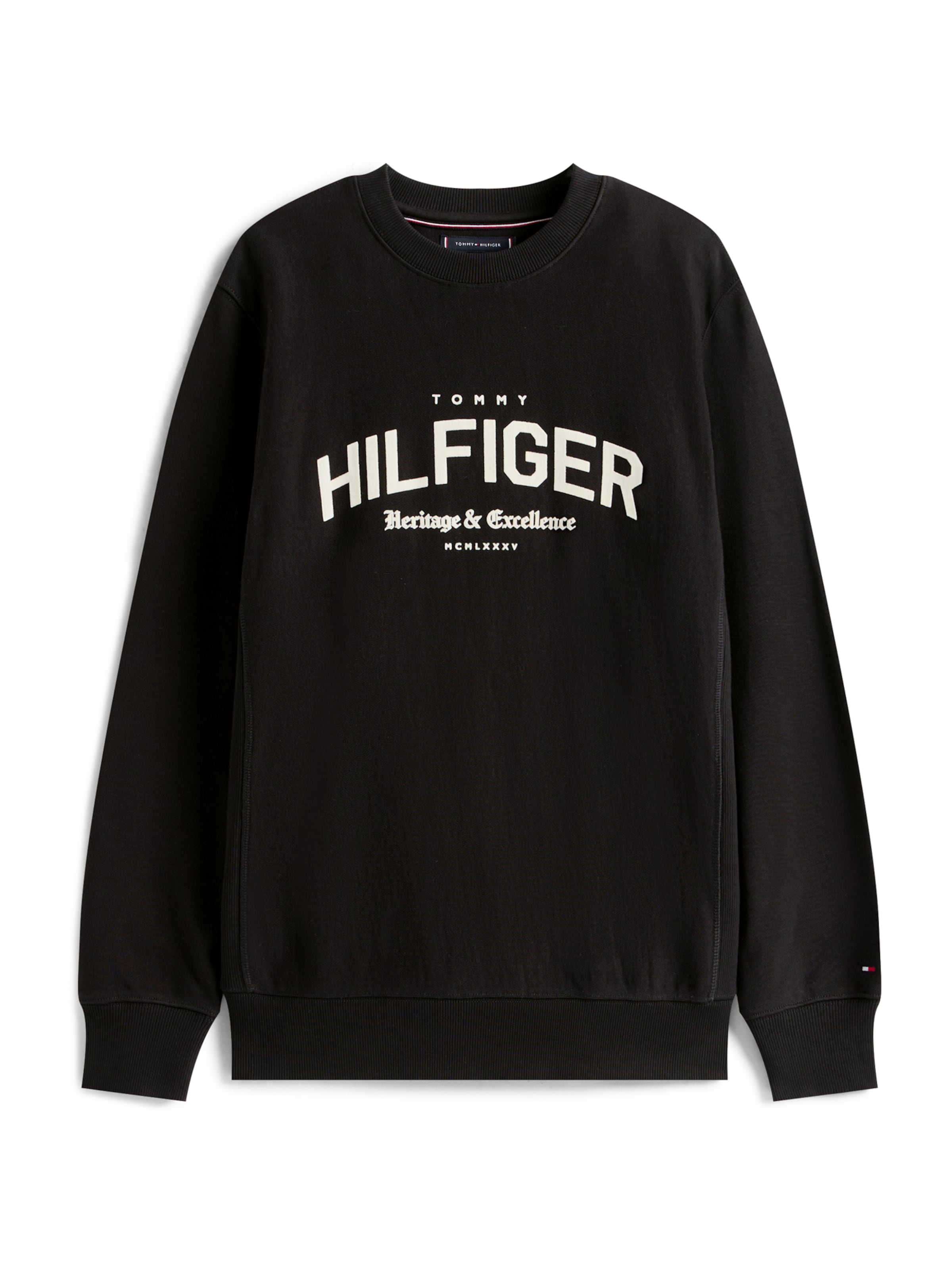 TOMMY HILFIGER - Sudadera en negro: frente