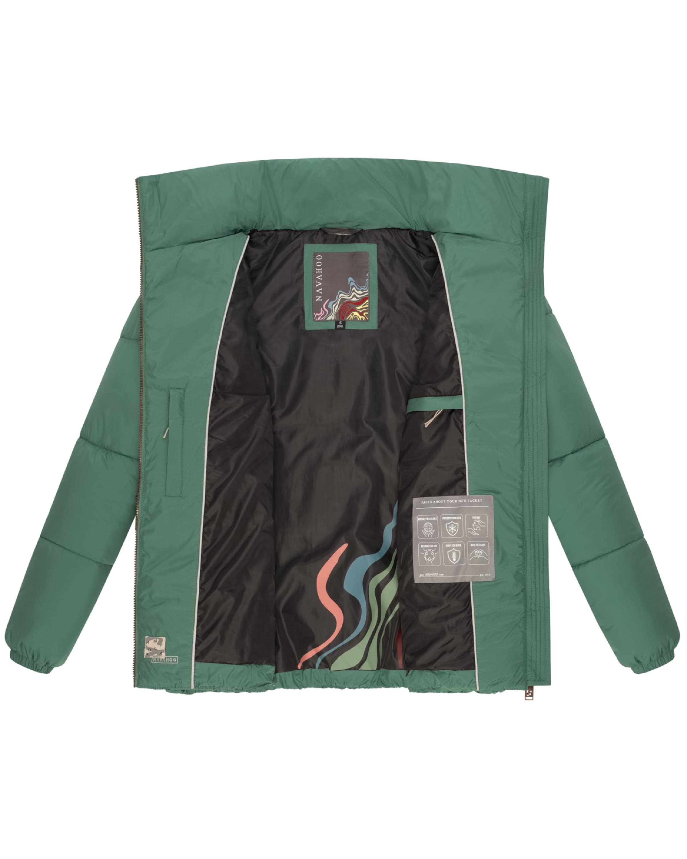 NAVAHOO Zimná bunda 'Schokolina' - Zelená