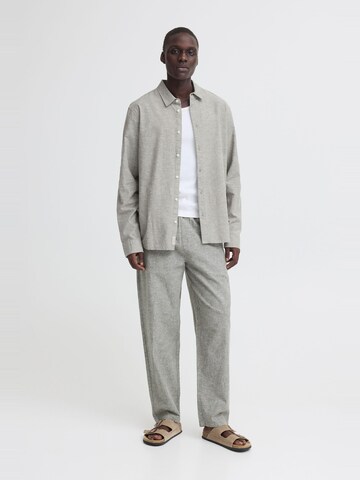 Loosefit Pantalon chino ' BHAban Linen Mix ' BLEND en vert : devant