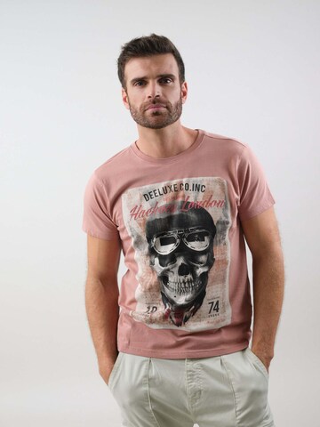 T-Shirt 'Clem' Deeluxe en rose : devant