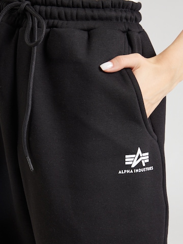 Wide Leg Pantalon ALPHA INDUSTRIES en noir