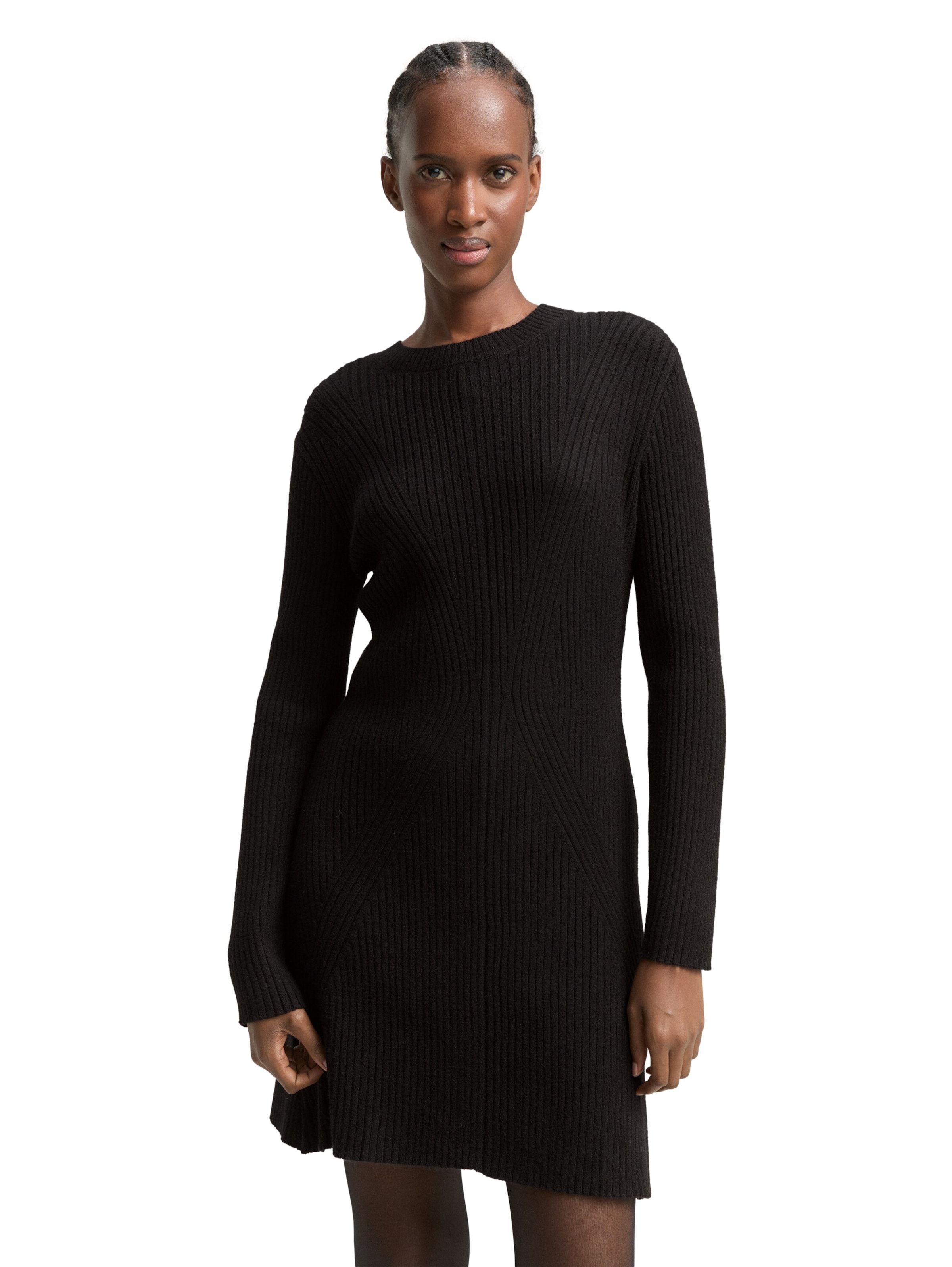 TOM TAILOR DENIM Knit dress in Black: front