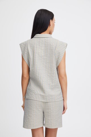 ICHI Blouse 'KADAYA' in Beige