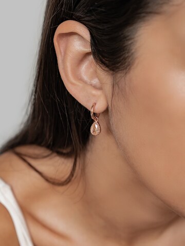 Hey Happiness - Pendientes 'January Birthstone' en oro