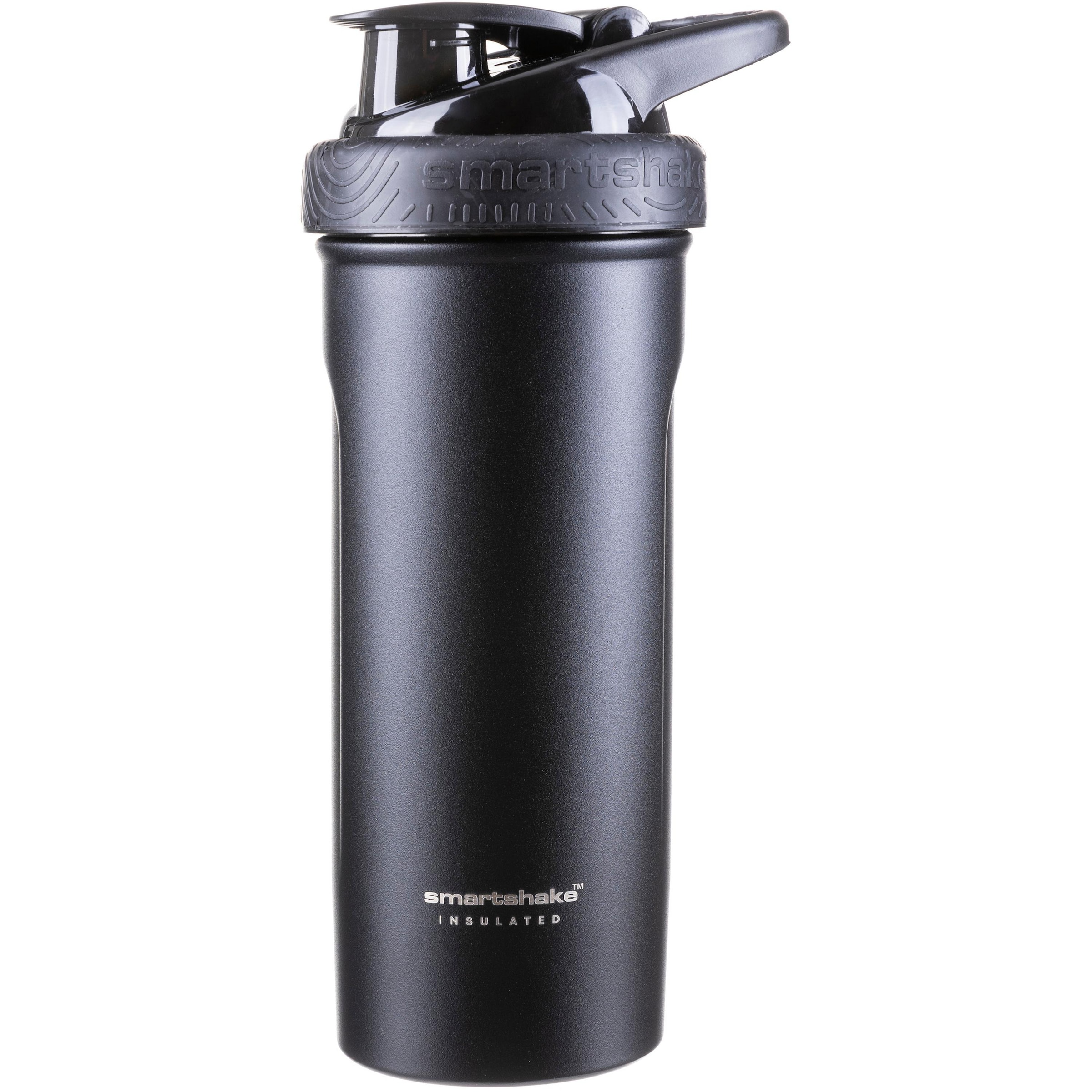 SmartShake Trinkflasche in Schwarz: Vorderseite