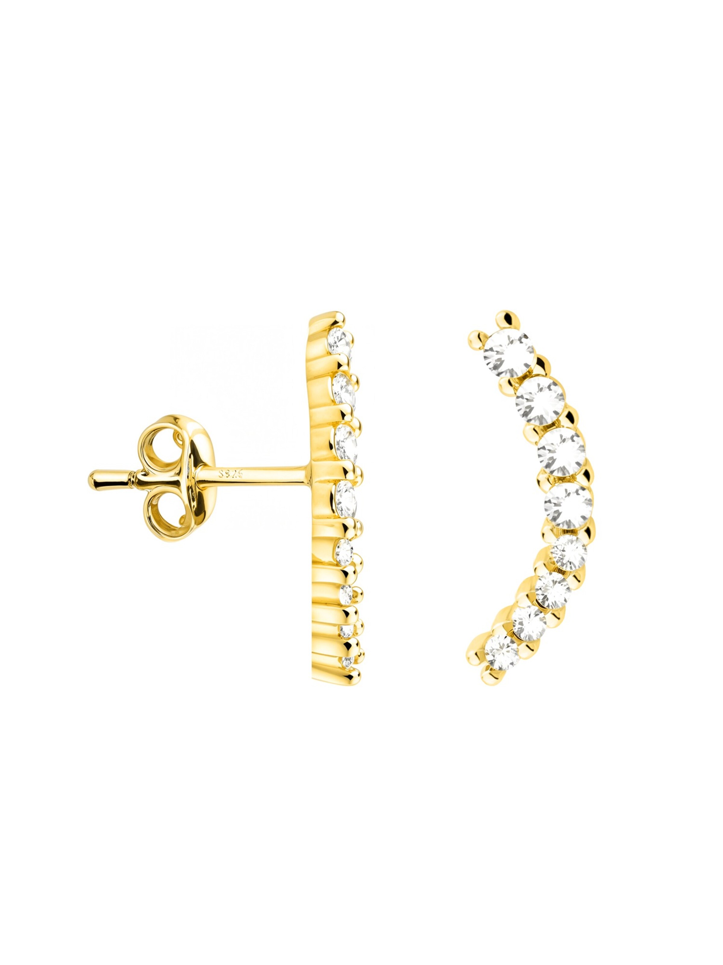 Sofia Milani Ohrringe 'Curved'‌‌‌‌‌‌‌‌‌‌ in Gold: Vorderseite