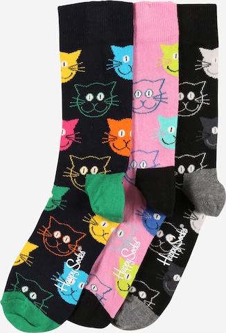 Chaussettes 'Cat' Happy Socks en rose : devant