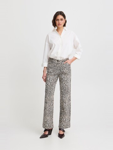 Wide leg Pantaloni 'Jilla' di ICHI in beige