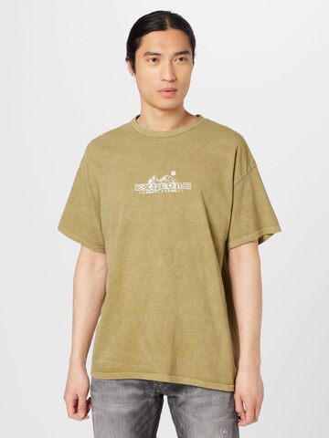 T-Shirt BDG Urban Outfitters en vert : devant