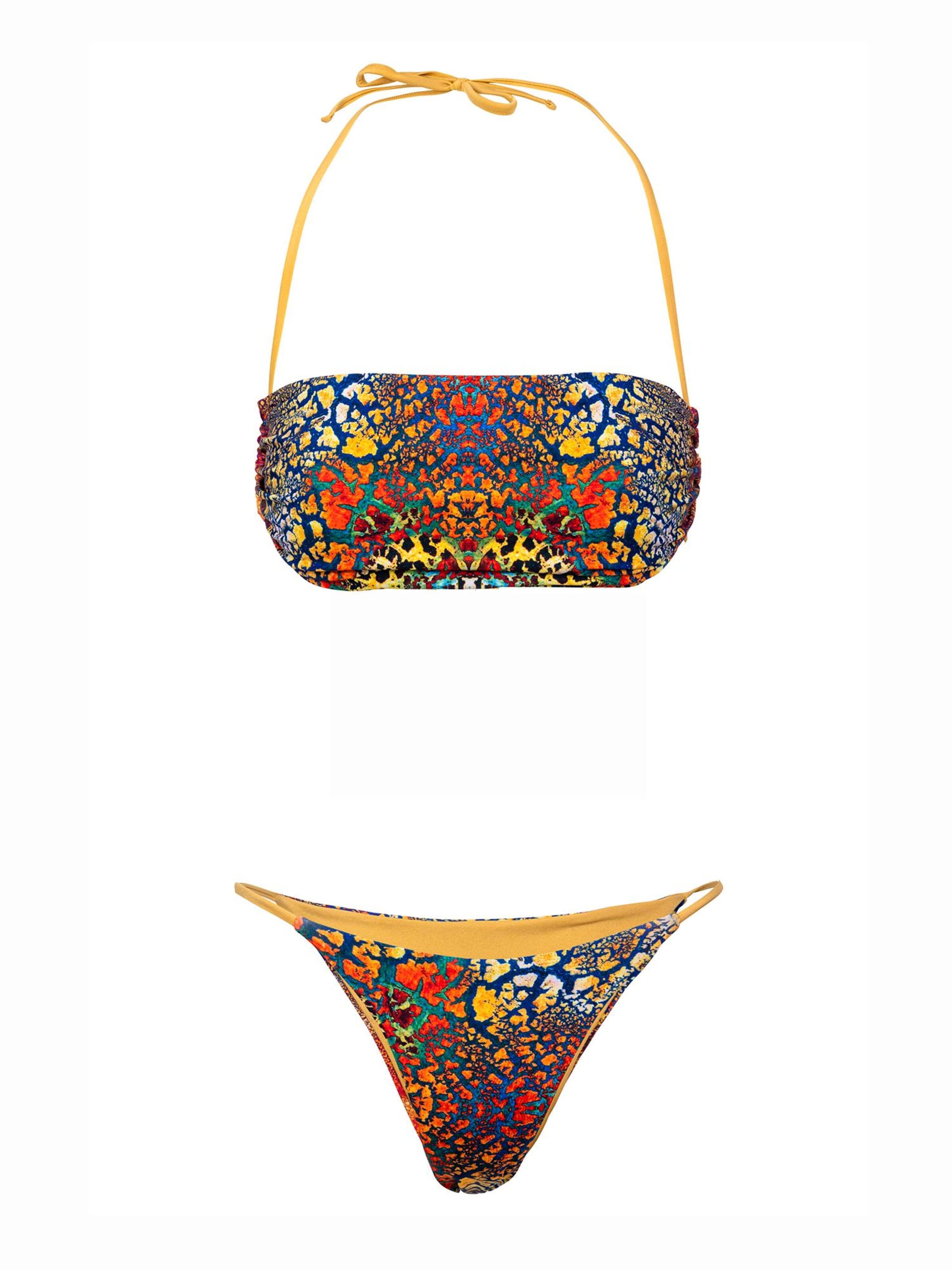 Fascia Bikini 'Reversible Gold Bikini' di Kalaia in oro
