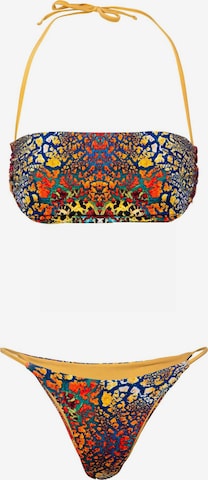 Bandeau Bikini 'Reversible Gold Bikini' Kalaia en or : devant