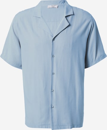 Coupe regular Chemise 'Lars' DAN FOX APPAREL en bleu : devant