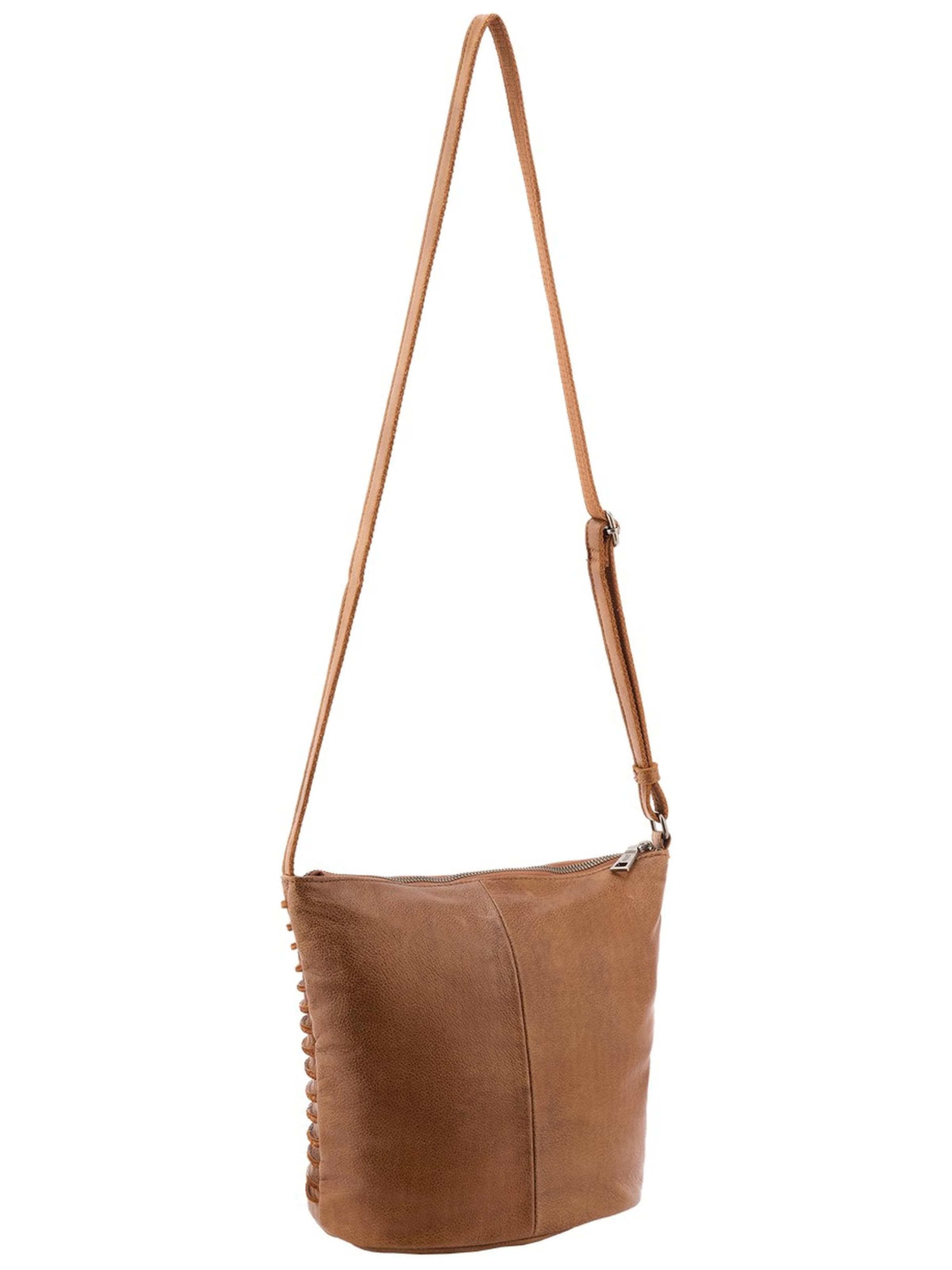 FREDsBRUDER Schoudertas 'Riffelinchen' in Bruin: voorkant