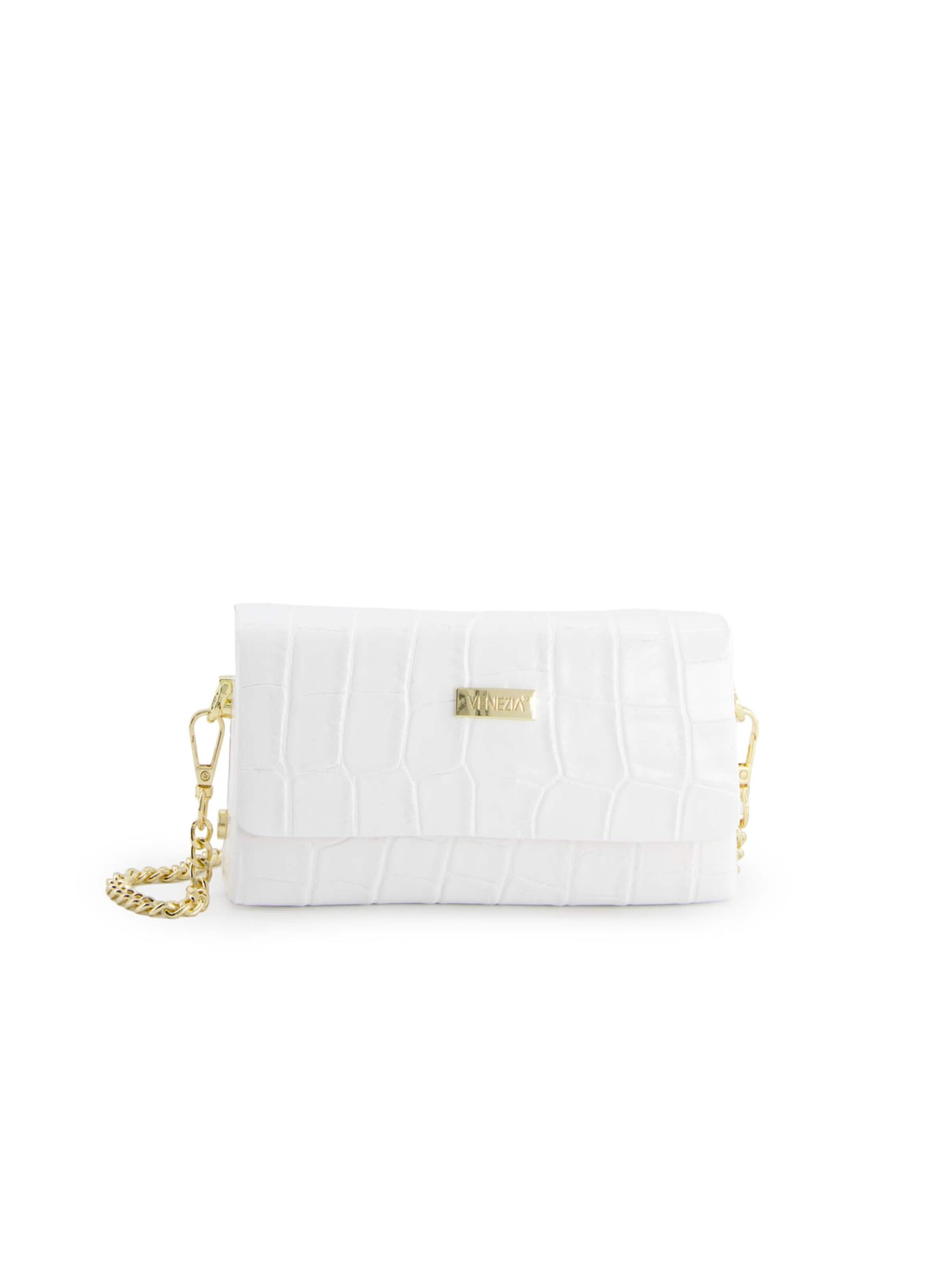 VENEZIA Clutch in White: front