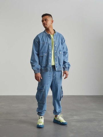 ABOUT YOU x Benny Cristo Between-Season Jacket 'Ramon' in Blue