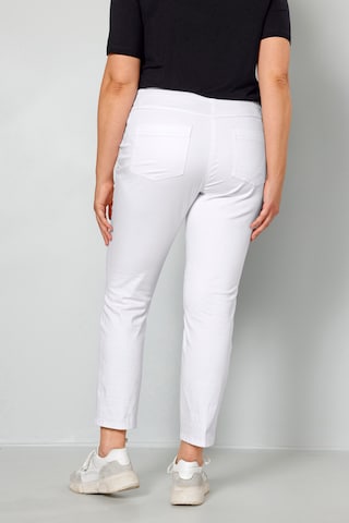 Coupe slim Pantalon MIAMODA en blanc