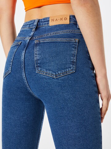NA-KD Slimfit Jeans in Blauw