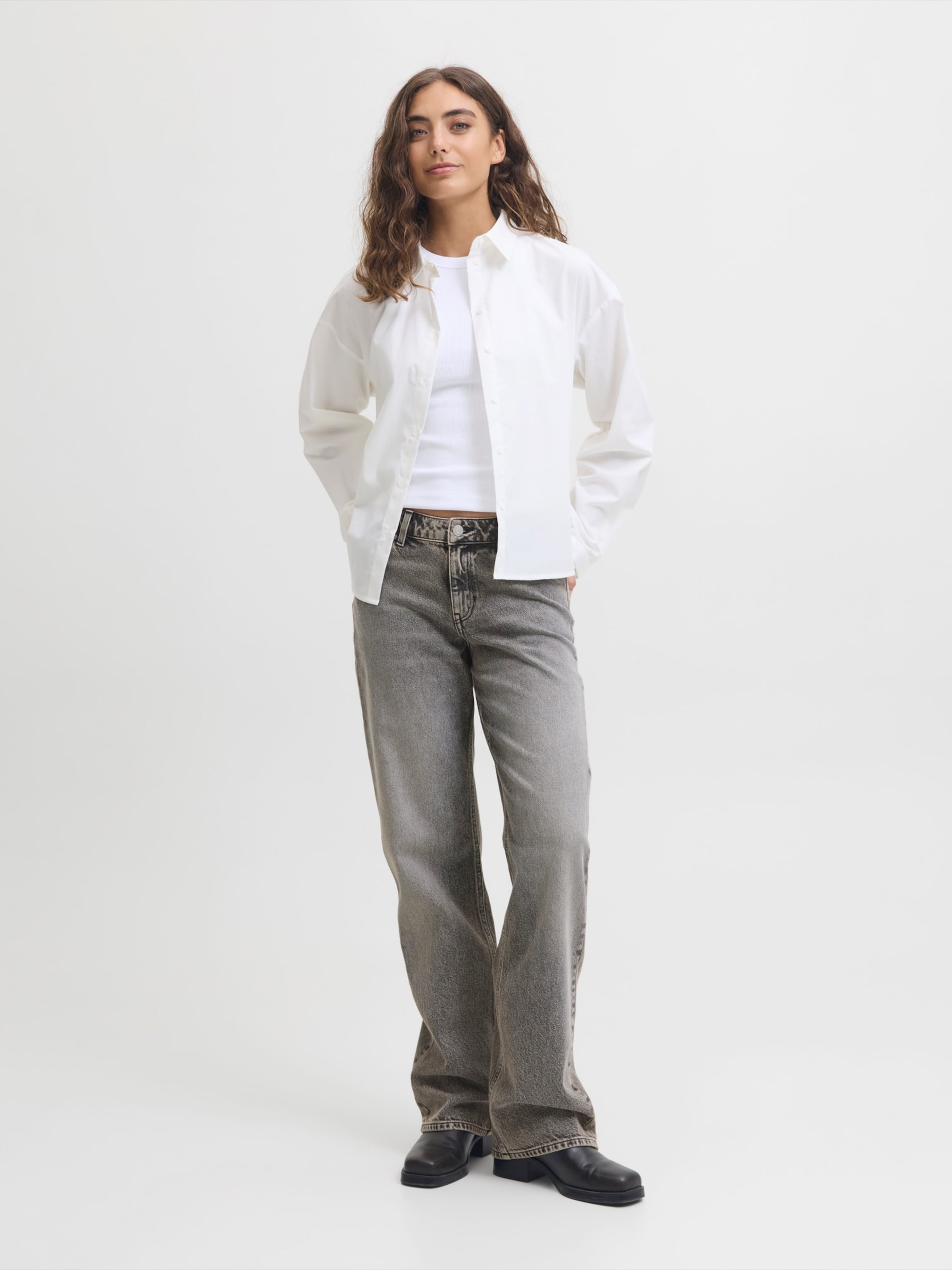 JJXX Loose fit Jeans 'JXSeville' in Grey Denim | ABOUT YOU