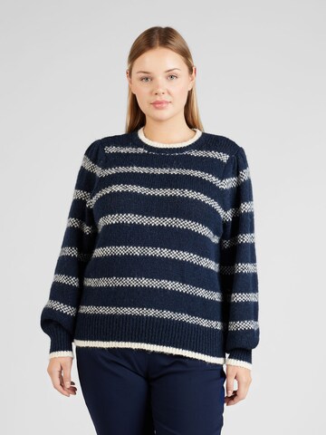 Pull-over 'JADINE' PIECES Curve en bleu : devant