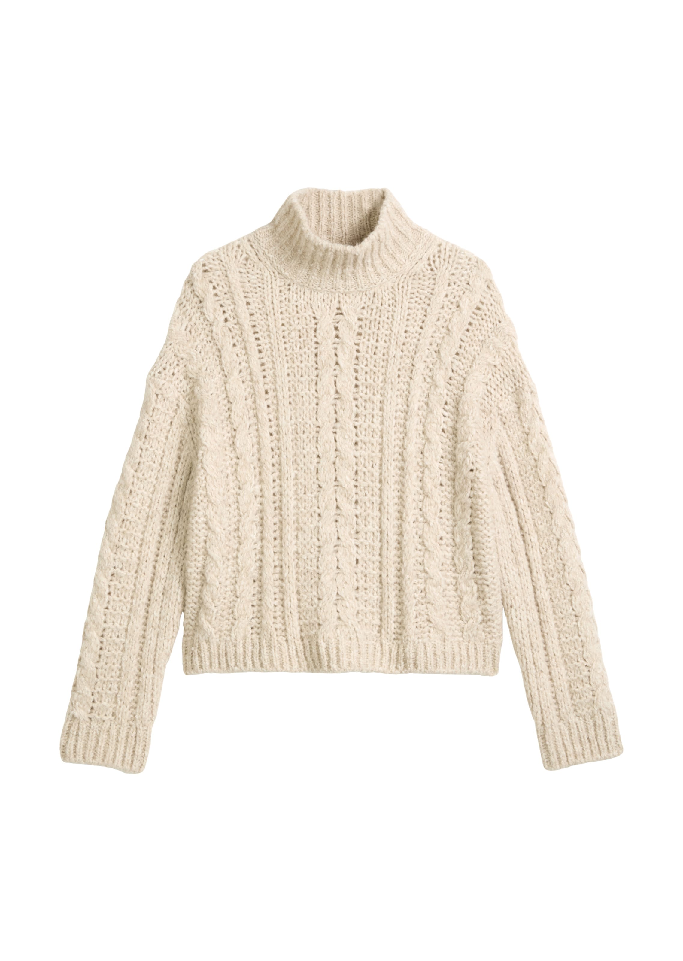 Marc O'Polo Sweater ' aus Alpakawolle-Baumwolle-Merinowolle-Mix ' in Beige: front