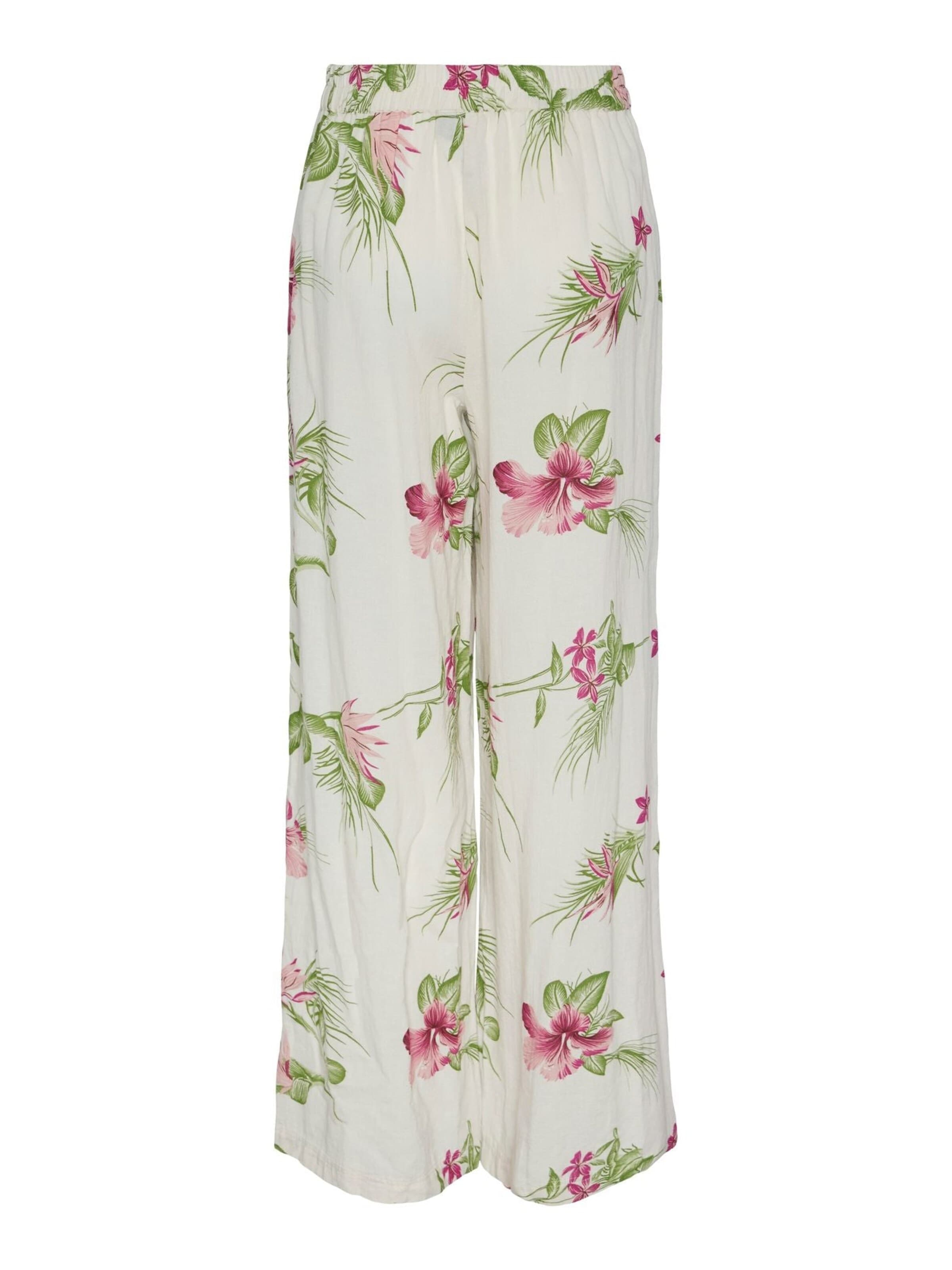 PIECES Wide Leg Hose‌ in Weiß