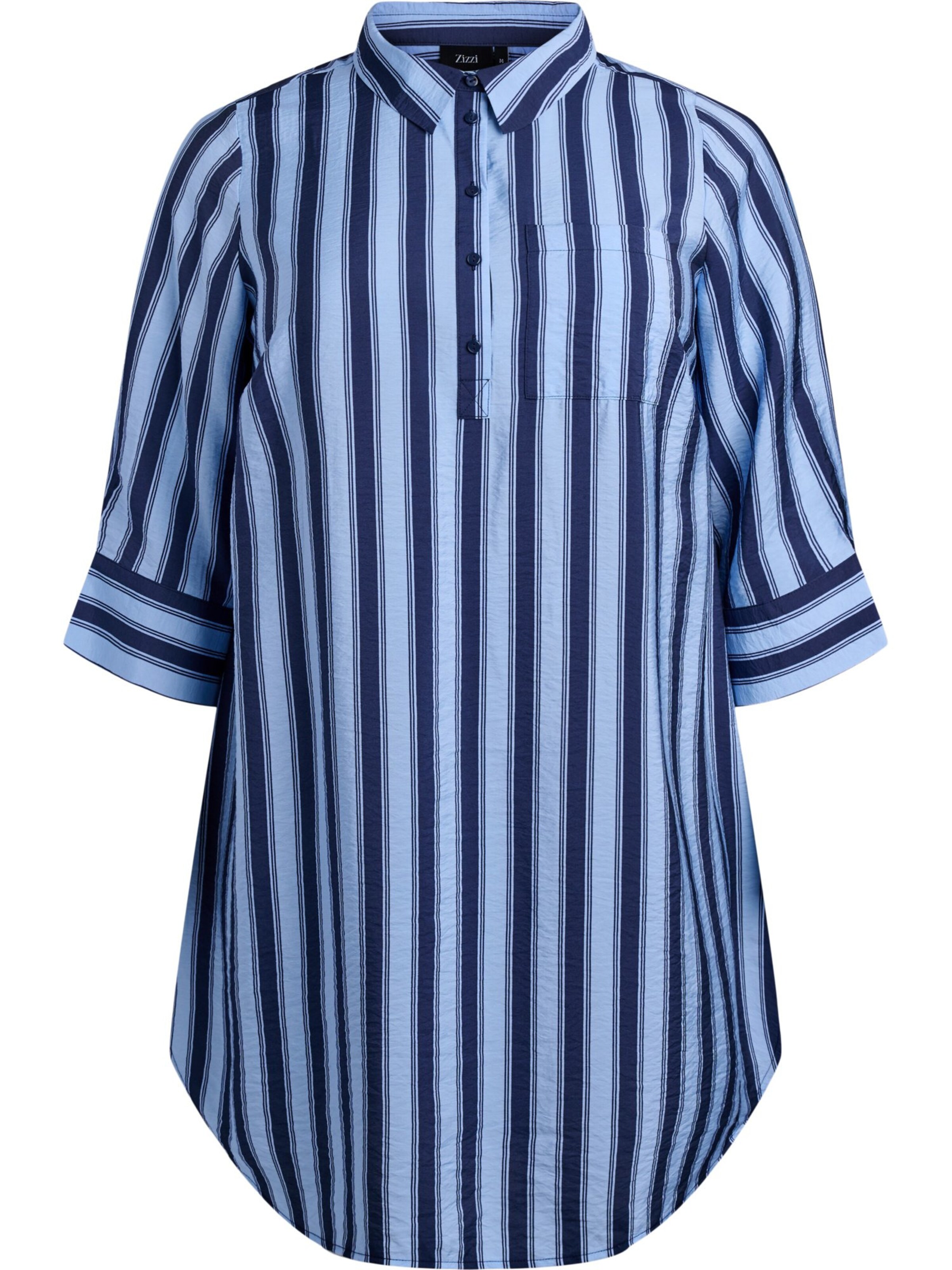 Zizzi - Vestidos camiseiros 'VKAM' em azul: frente