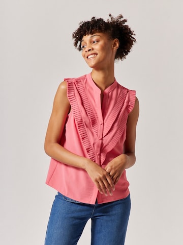 Camicia da donna 'Stephanie' di NAF NAF in rosa: frontale