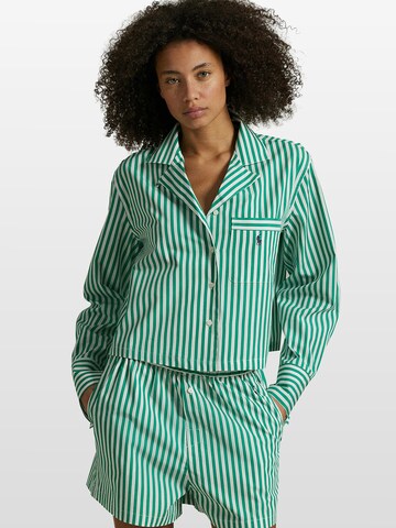 Polo Ralph Lauren - Pijama ' Crop & Boxer Set ' en verde: frente