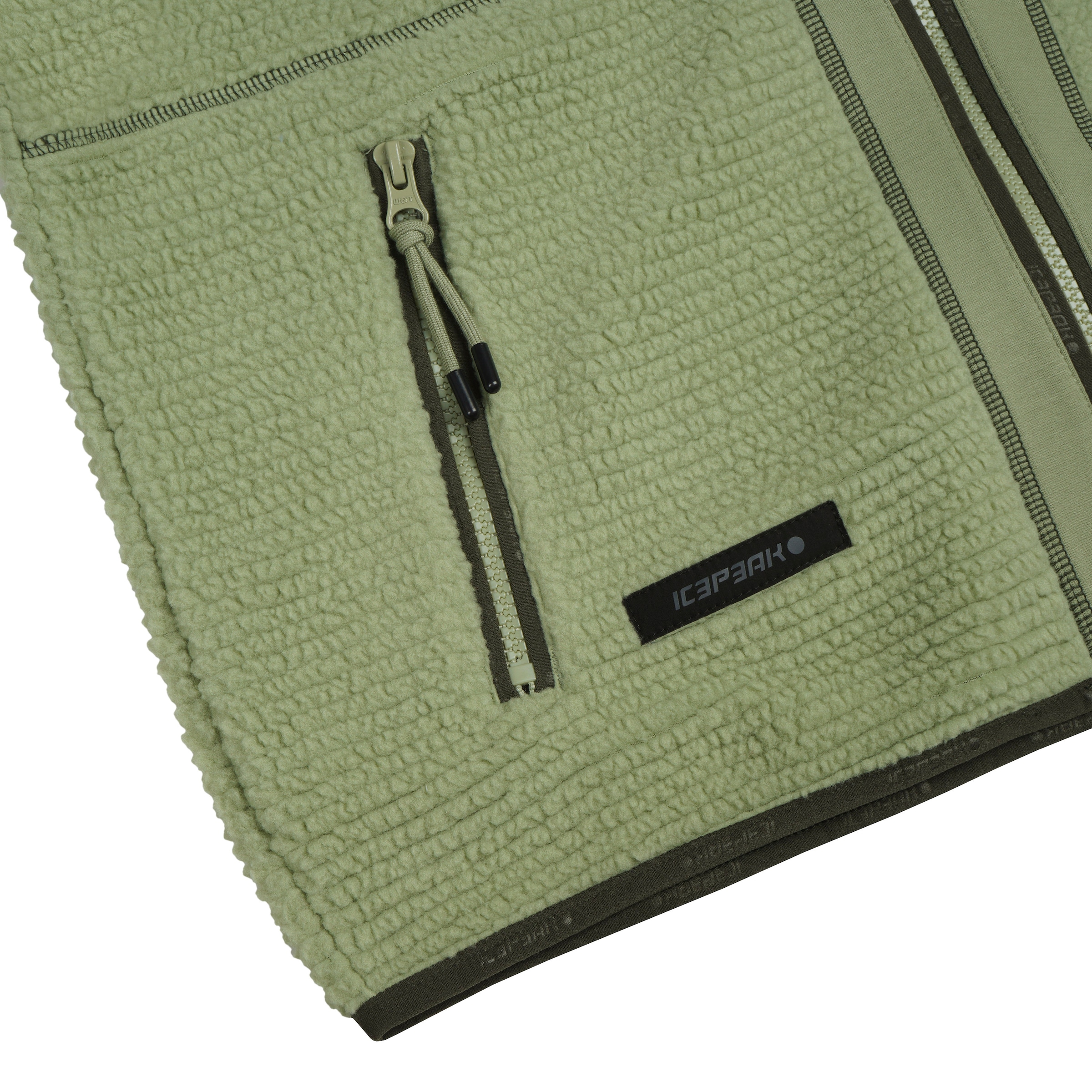 ICEPEAK Athletic Fleece Jacket 'Agene' in Green