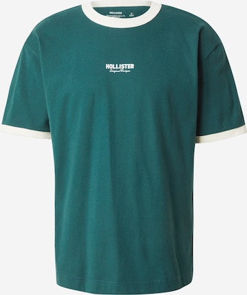 HOLLISTER Majica | zelena barva: sprednja stran