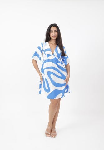 Robe Elara en bleu : devant