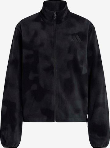 ADIDAS TERREX Athletic Fleece Jacket in Black: front