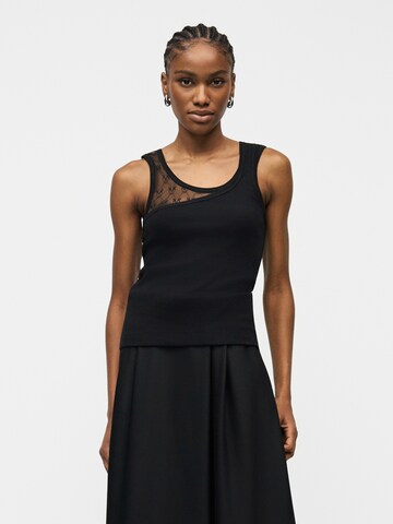 PINKO - Top 'CUPBOARD' en negro: frente