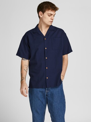 JACK & JONES - Regular Fit Camisa 'Summer' em azul: frente