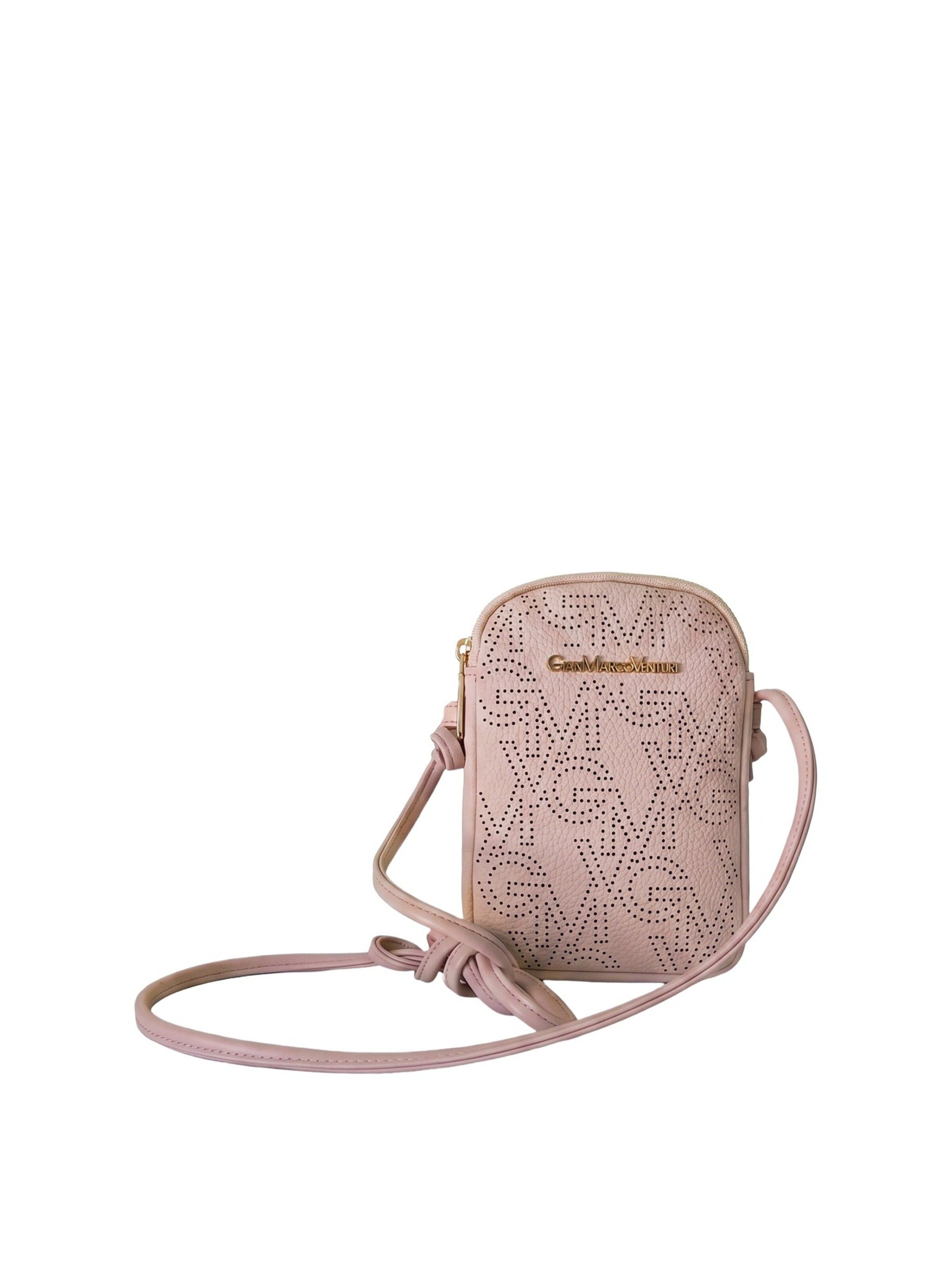 Borsa a tracolla di GianMarco Venturi in rosa: frontale
