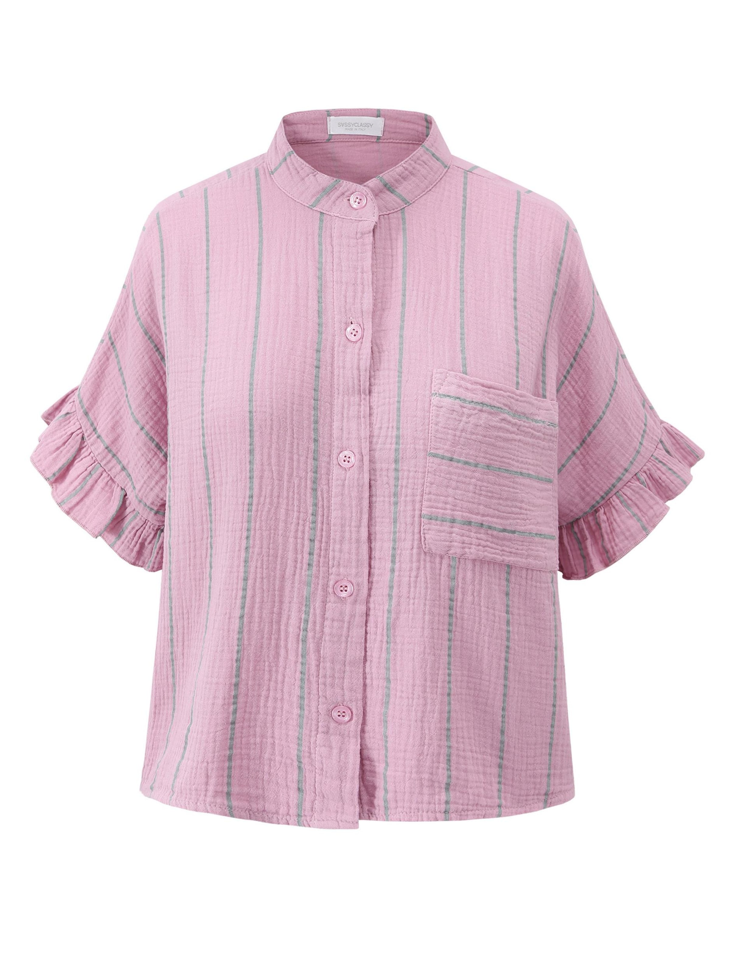 SASSYCLASSY Bluse‌‌‌‌‌‌ in Pink: Vorderseite