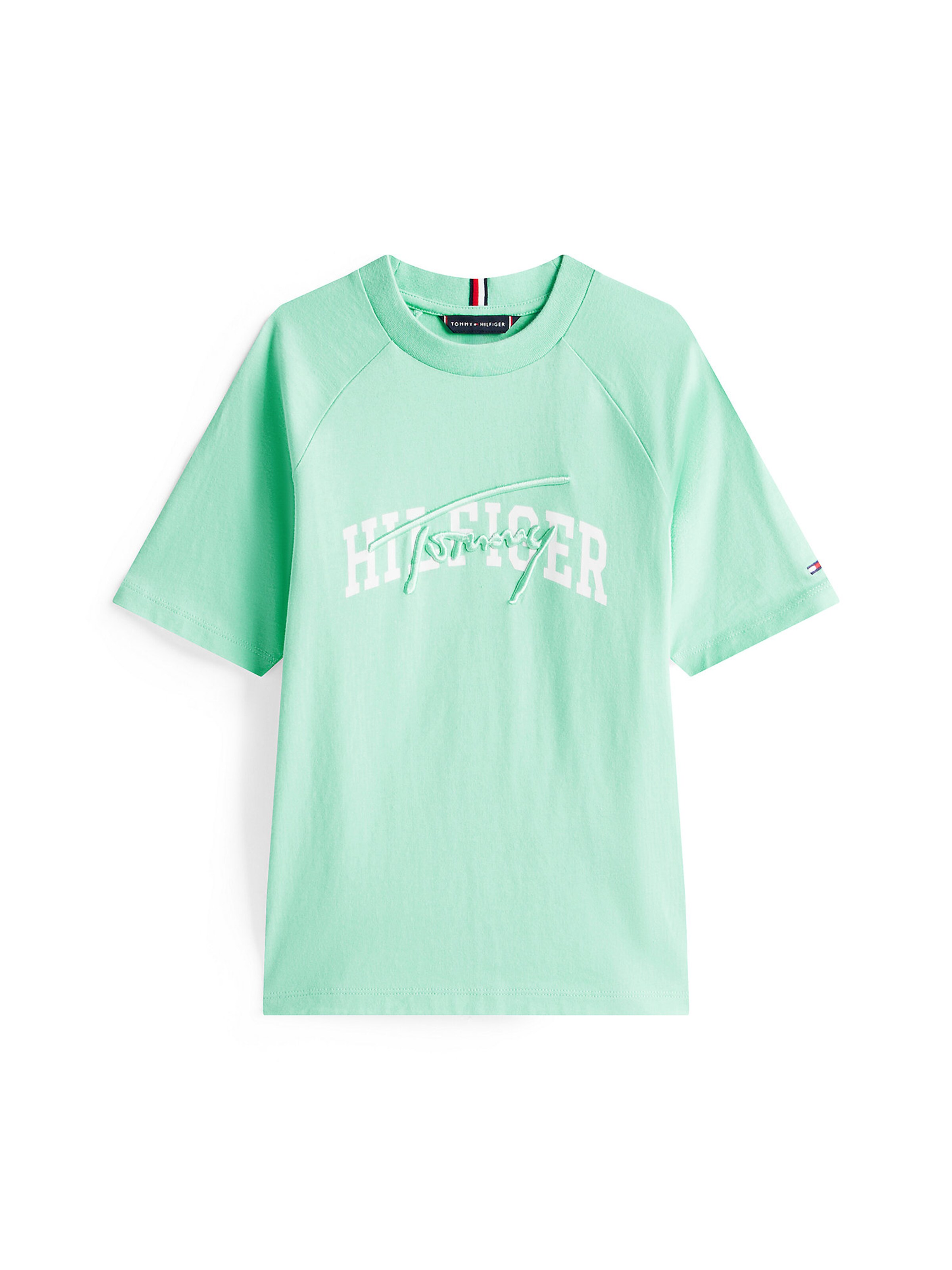 T-Shirt TOMMY HILFIGER en vert : devant