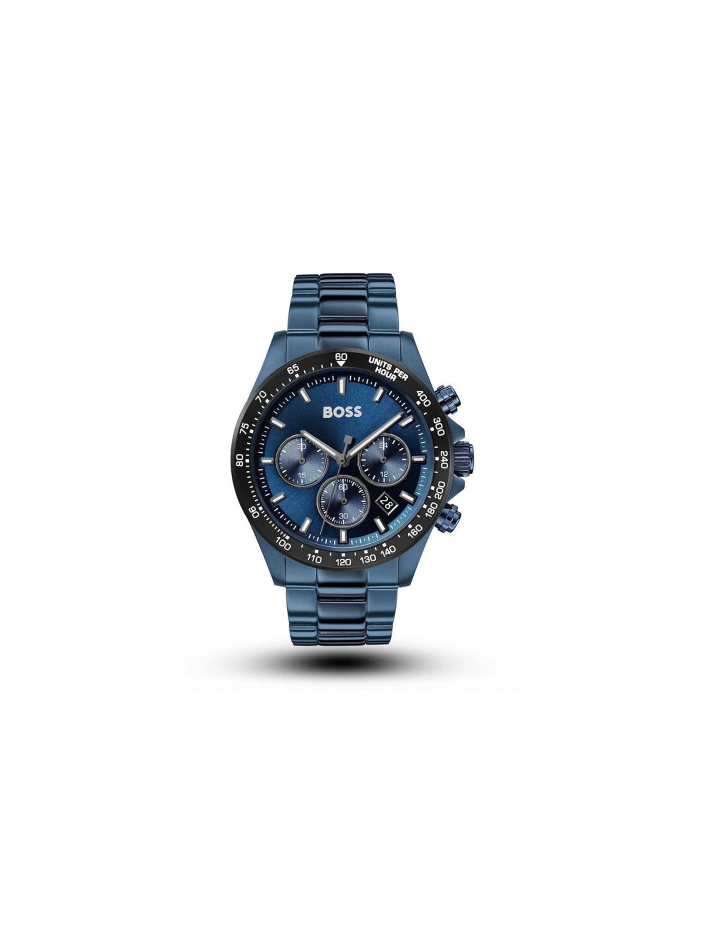 HUGO BOSS - Reloj analógico 'Montre Homme Hugo Boss Hero 1513758 chronographe à quartz' en azul: frente