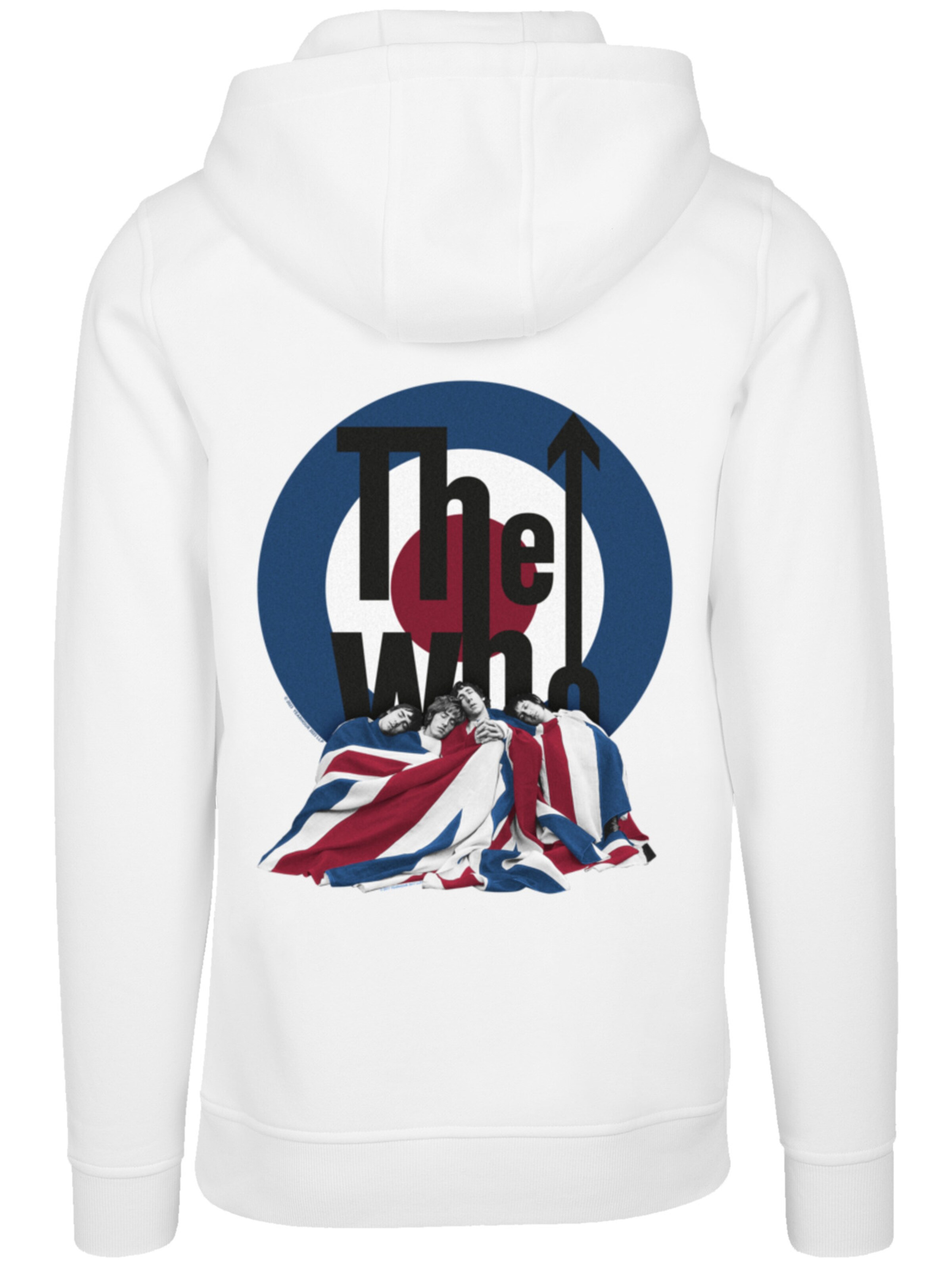 Pull-over 'The Who Flag Blanket' F4NT4STIC en blanc : devant