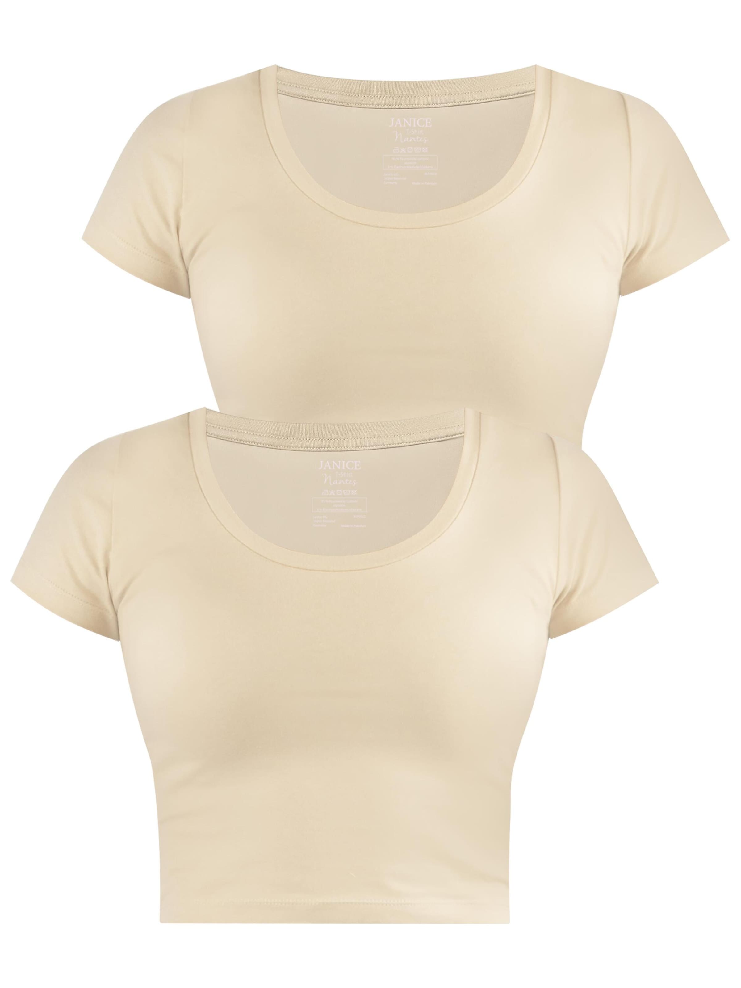 Janice - Camiseta 'Nantes' en beige: frente